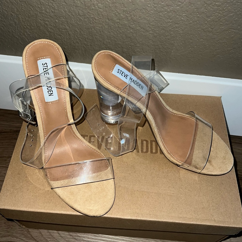Steve Madden Clearer Clear Heel